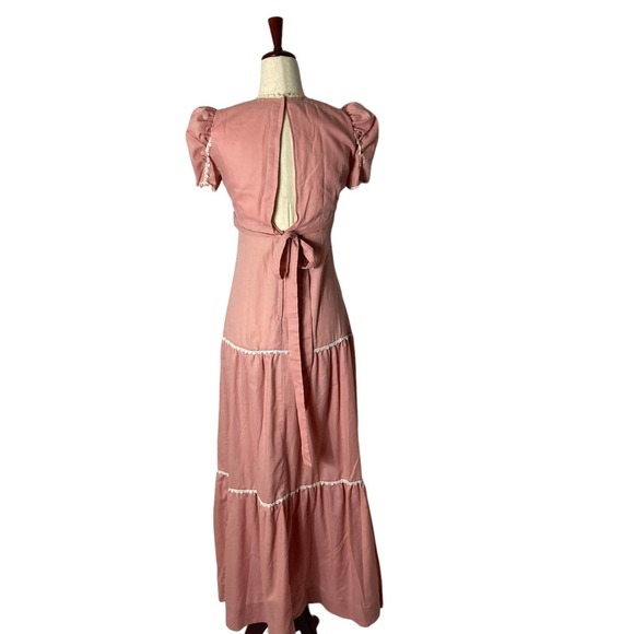 Vintage 1970s Prairie Dress Rivia XS - Picture 5 of 6